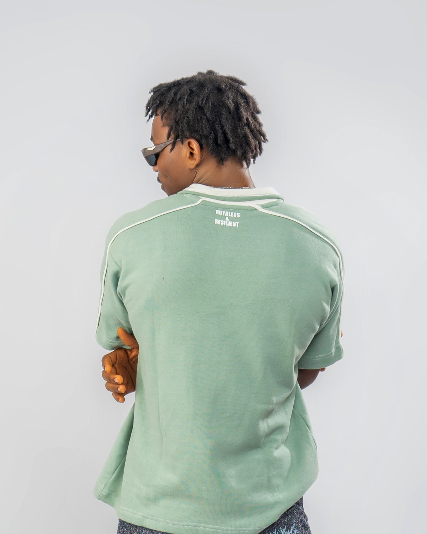 Big Step Embroided Dark Mint Polo Shirt